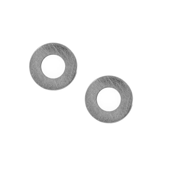 Brinco Argola Essência em ouro branco 18k fosqueada